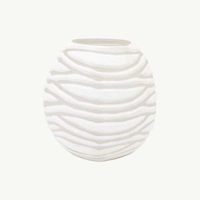 Handblown Carved Glass Vase, Small - image 1