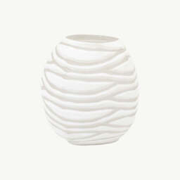 Handblown Carved Glass Vase, Small - thumbnail 6