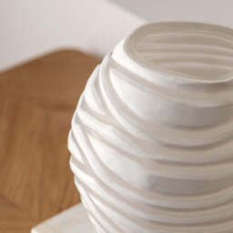 Handblown Carved Glass Vase, Small - thumbnail 5