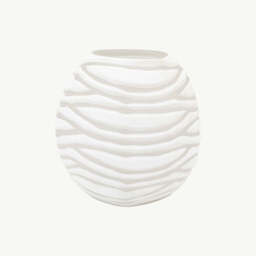 Handblown Carved Glass Vase, Small - thumbnail 1