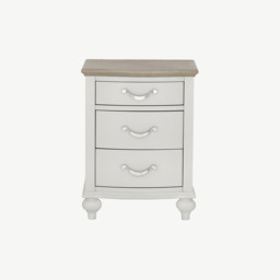 Dieppe Washed Oak & Grey 3 Drawer Nightstand - thumbnail 4