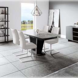 Cordova Motion 120-190cm Dining Table, Grey