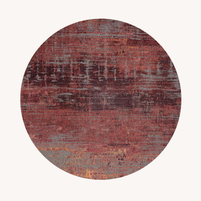 Streaks Atlantic Circle Rug, Red / 240cm Circle - image 1