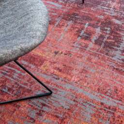 Streaks Atlantic Circle Rug, Red / 240cm Circle - thumbnail 4
