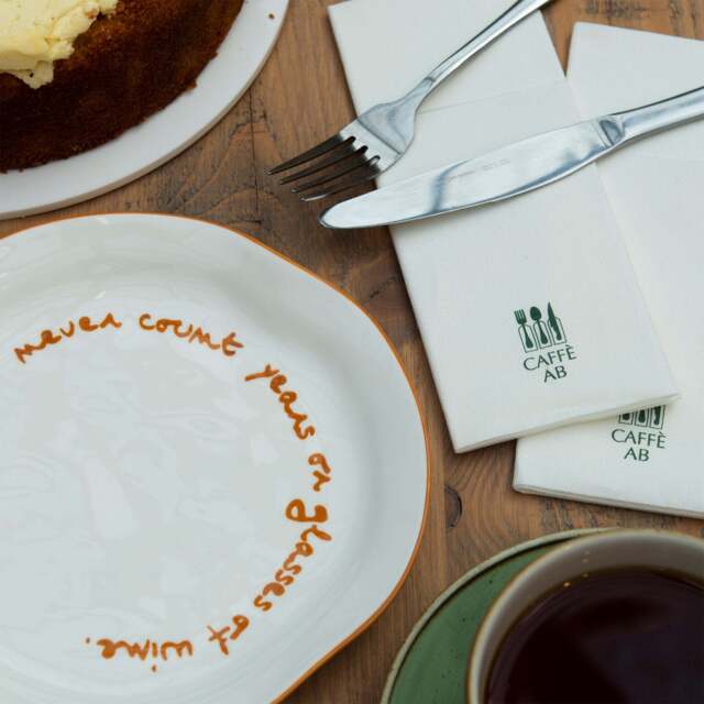 """Never count years or glasses of wine"" Orange Tableware Plate" - image 1