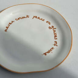 """Never count years or glasses of wine"" Orange Tableware Plate" - thumbnail 7