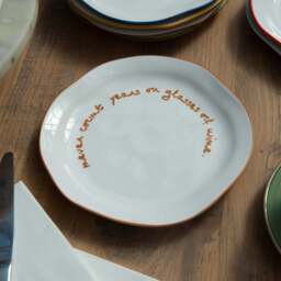 """Never count years or glasses of wine"" Orange Tableware Plate" - thumbnail 4