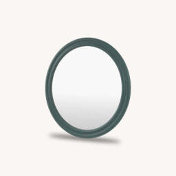 Melbourne Large Round Wall Mirror, Green - thumbnail 4