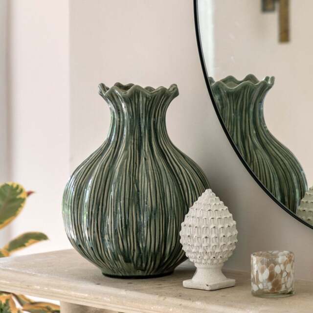 Green Glazed Vase - image 1