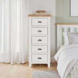 Witney 5 Drawer Narrow Chest of Drawers - thumbnail 1