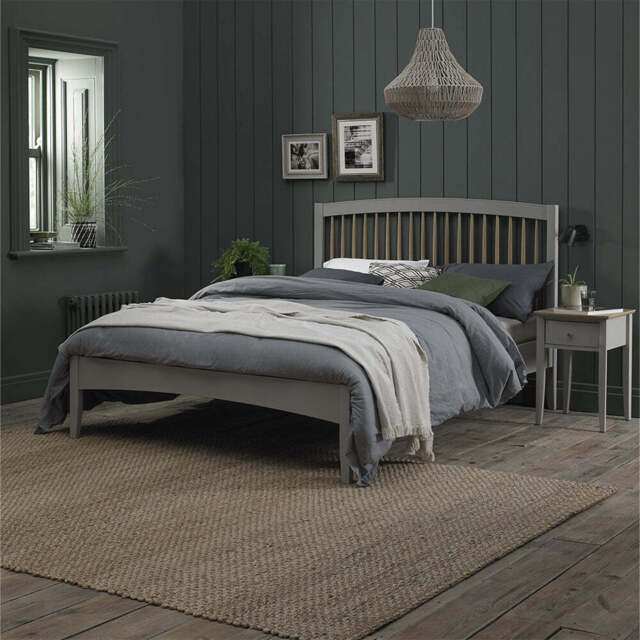 Runswick Scandi Oak & Warm Grey Bedstead, King (5ft)