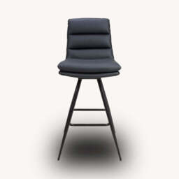 Bay Ridge Swivel Bar Stool, Black - thumbnail 2