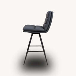 Bay Ridge Swivel Bar Stool, Black - thumbnail 3