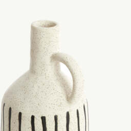 Cream & Black Handled Vase - thumbnail 4