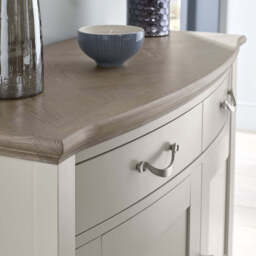Dieppe Washed Oak & Grey Narrow Sideboard - thumbnail 2
