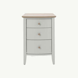 Runswick Scandi Oak & Soft Grey 3 Drawer Nightstand - thumbnail 2