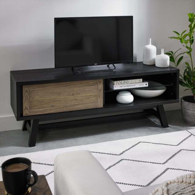 Highgate Weathered Oak Entertainment Unit - image 1