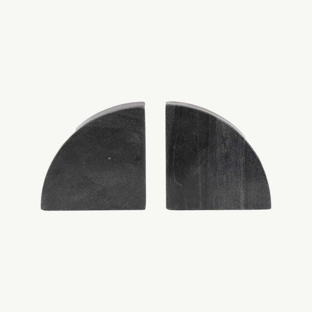 Marble Bookend Set of 2, Black - image 1
