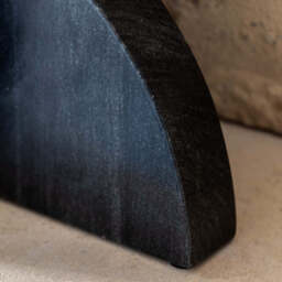 Marble Bookend Set of 2, Black - thumbnail 3