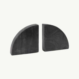 Marble Bookend Set of 2, Black - thumbnail 4