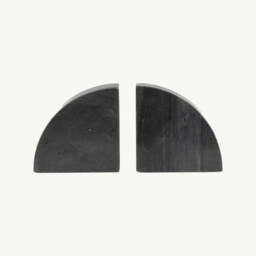 Marble Bookend Set of 2, Black - thumbnail 1
