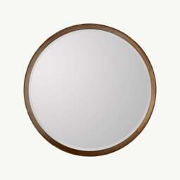 Warsaw Small Walnut Circular Mirror - thumbnail 3