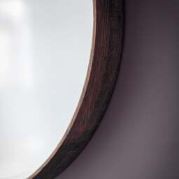 Warsaw Small Walnut Circular Mirror - thumbnail 2