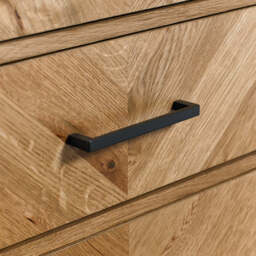 Birchwood Rustic Oak 5 Drawer Tall Chest - thumbnail 2