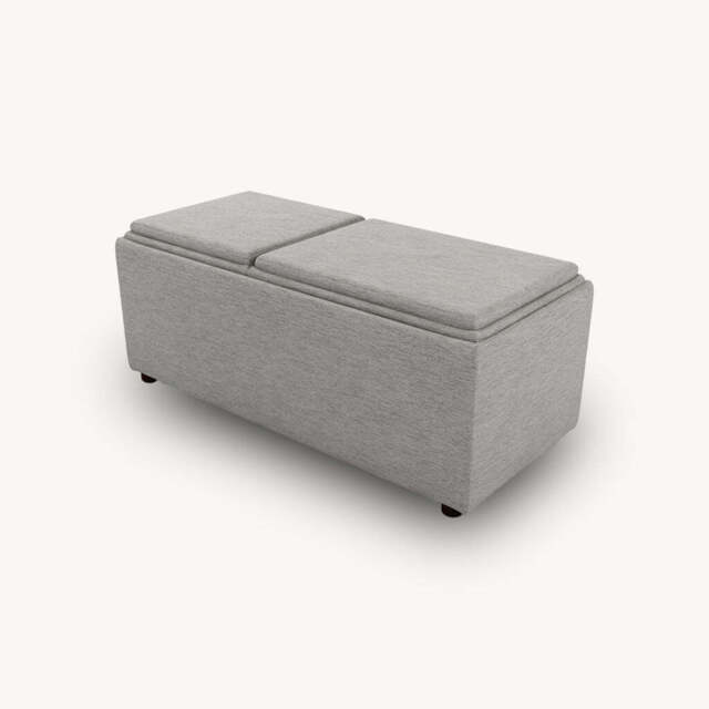 Daphne Storage Bench, Light Grey