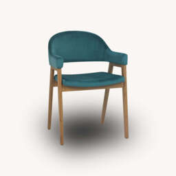 Highgate Rustic Oak Armchair, Blue - thumbnail 3