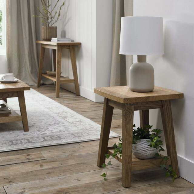 Highgate Rustic Oak Lamp Table