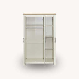 Burwick 3DR Wardrobe with Mirror, Cream - thumbnail 3
