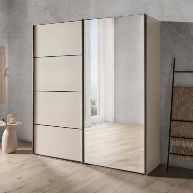 Miami-Plus 2 Door Wardrobe, Beige