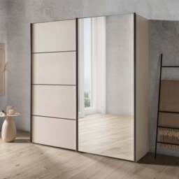 Miami-Plus 2 Door Wardrobe, Beige