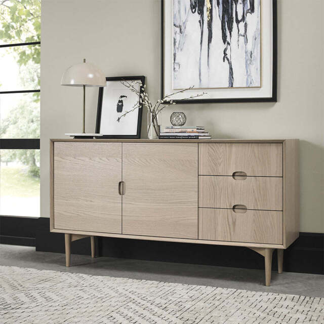 Brondby Scandi Oak Wide Sideboard - image 1