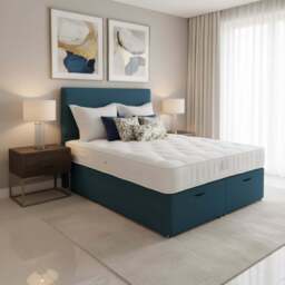 Arighi Bianchi Ottoman Prarie Bed, Double / Blue