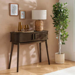 Tiffany Fluted Console Table, Walnut
