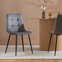 Tiffany Grey Dining Chair - thumbnail 1