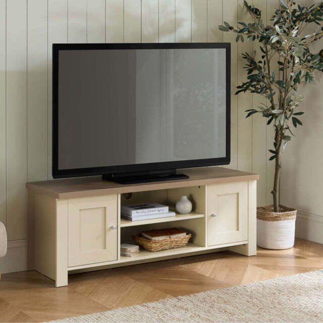 Burwick Large TV Unit, Cream - image 1