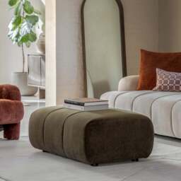 Soho Footstool, Brown