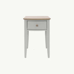Runswick Scandi Oak & Soft Grey 1 Drawer Nightstand - thumbnail 2