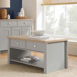 Burwick 2DR Coffee Table, Light Grey