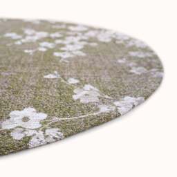 Sakura Circle Rug, Green / 140cm Circle - thumbnail 4