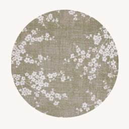 Sakura Circle Rug, Green / 140cm Circle - thumbnail 2