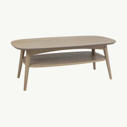 Brondby Scandi Oak Coffee Table with Shelf - thumbnail 2