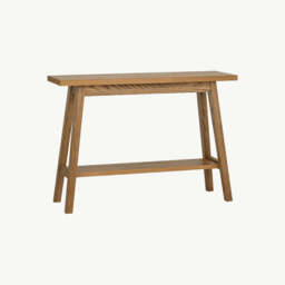 Highgate Rustic Oak Console Table With Shelf - thumbnail 2
