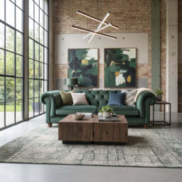 Britannia Velvet Sofa, 4 Seater / Green