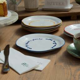 """Eat up there's plenty more to go around"" Blue Tableware Plate" - thumbnail 3