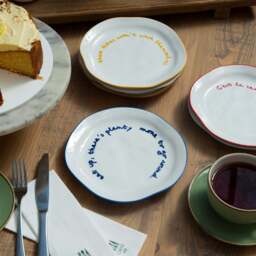 """Eat up there's plenty more to go around"" Blue Tableware Plate" - thumbnail 2