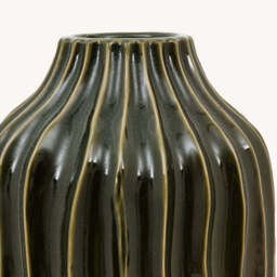 Olive Ribbed Vase, Large - thumbnail 4